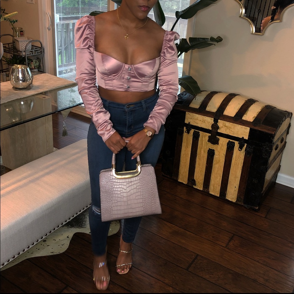 OH POLLY Puffer Sleeve Crop Top💕